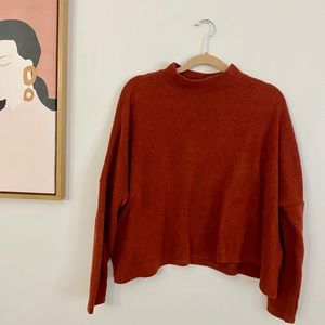 Burnt Orange Mockneck Sweater